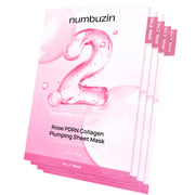 [Numbuzin] No.2 Rose PDRN Collagen Plumping Sheet Mask (5ea)