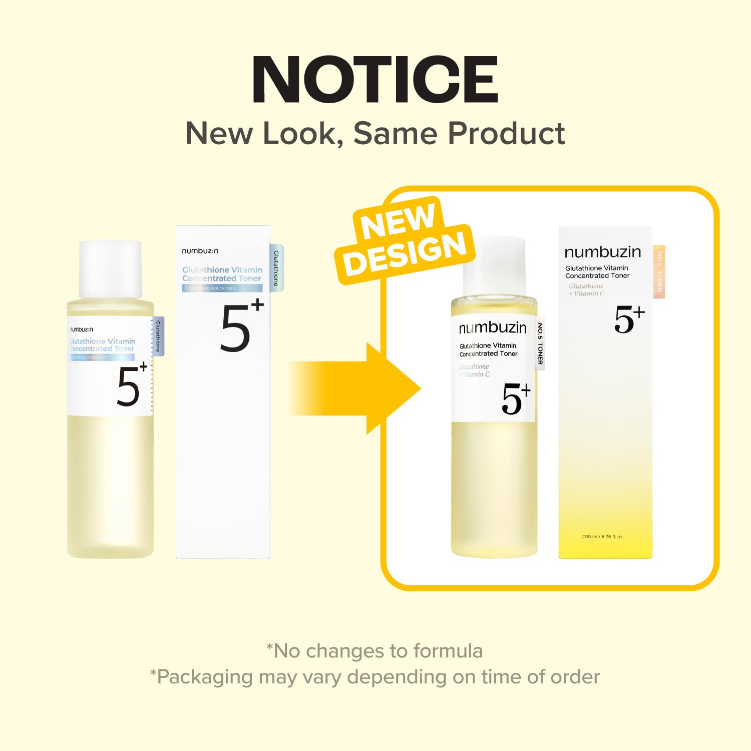 [Numbuzin] No.5+ Vitamin Boosting Essential Toner 6.76fl oz (200ml)