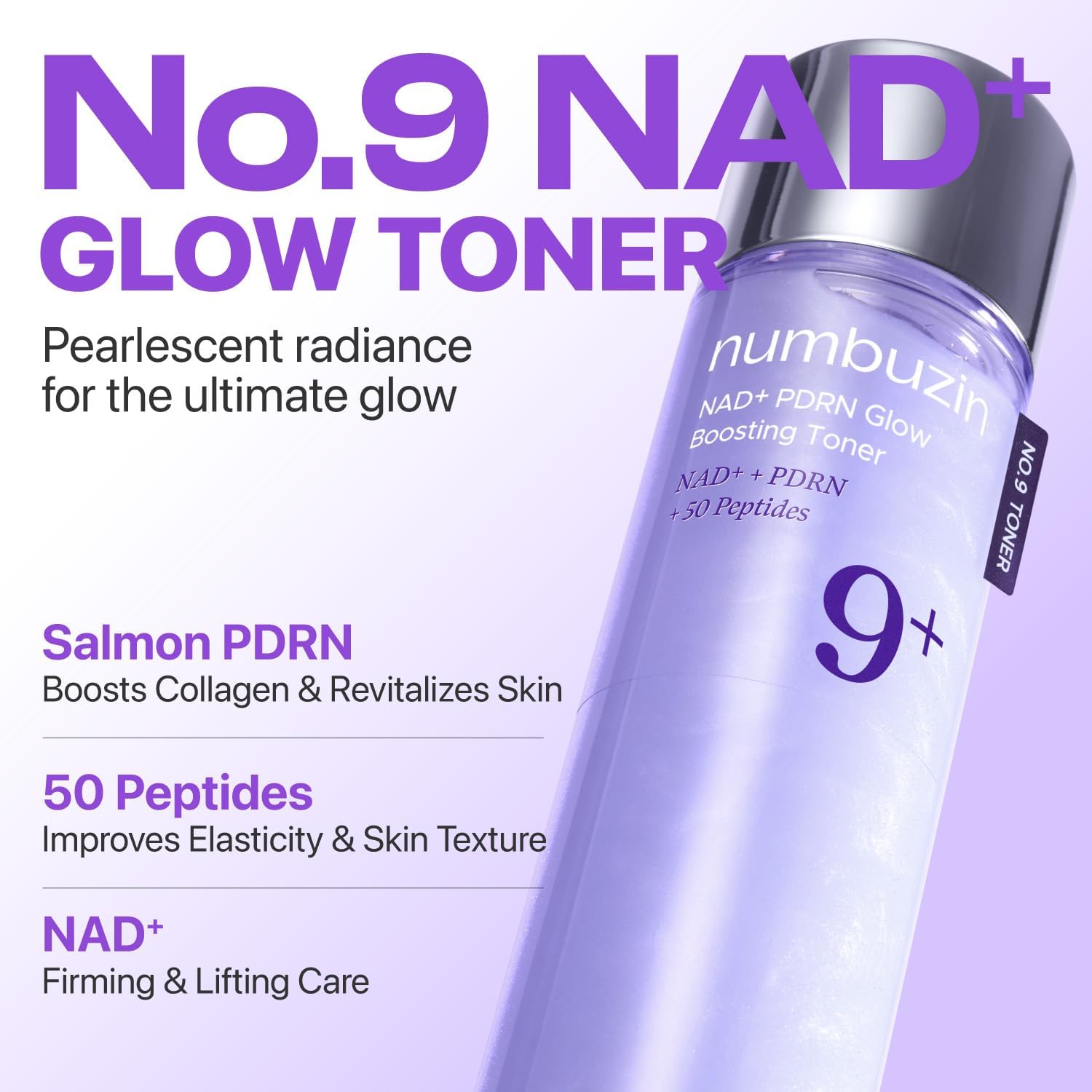 [Numbuzin] No.9+ NAD+ PDRN Glow Boosting Toner 5.07fl oz (150ml)