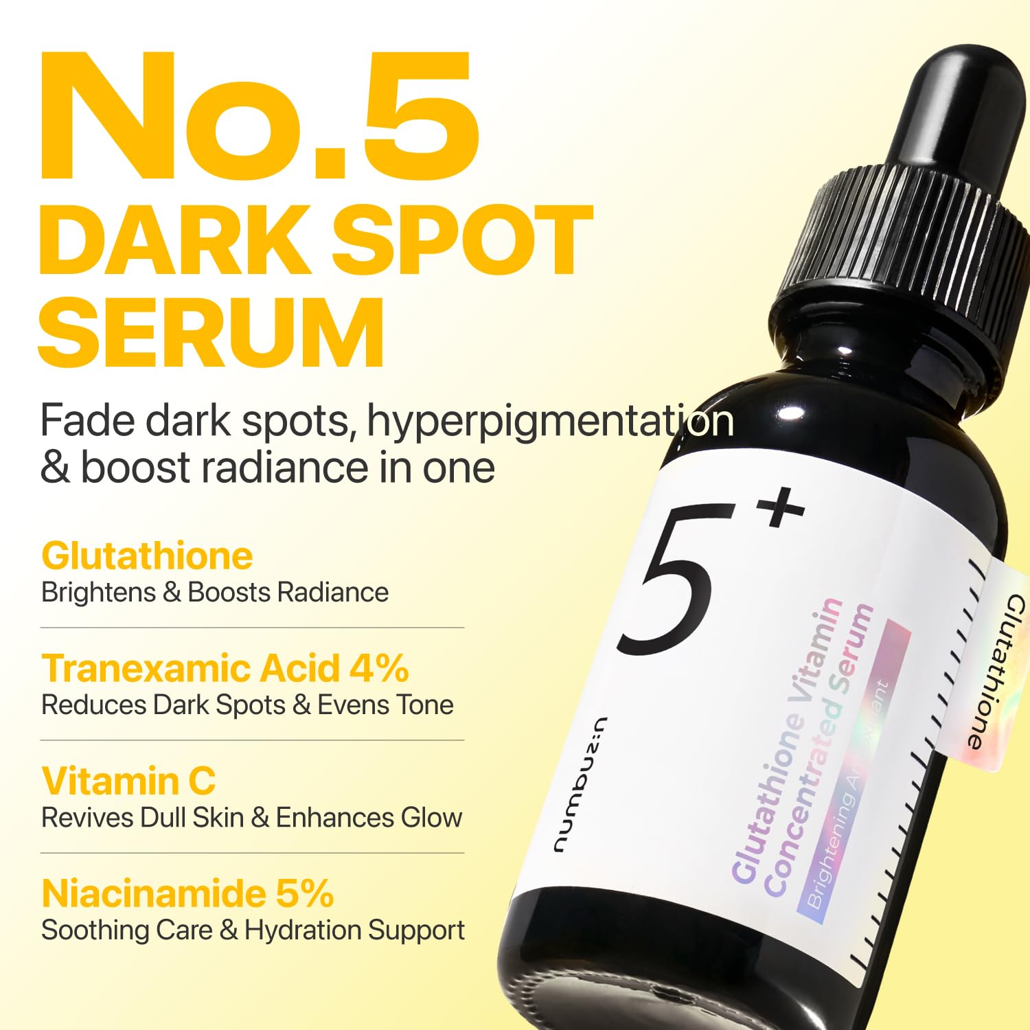 [Numbuzin] No.5+ Glutathione Vitamin Concentrated Serum 1.01fl oz (30ml)