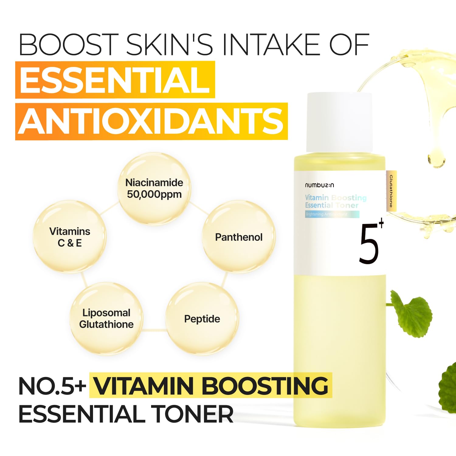 [Numbuzin] No.5+ Vitamin Boosting Essential Toner 6.76fl oz (200ml)