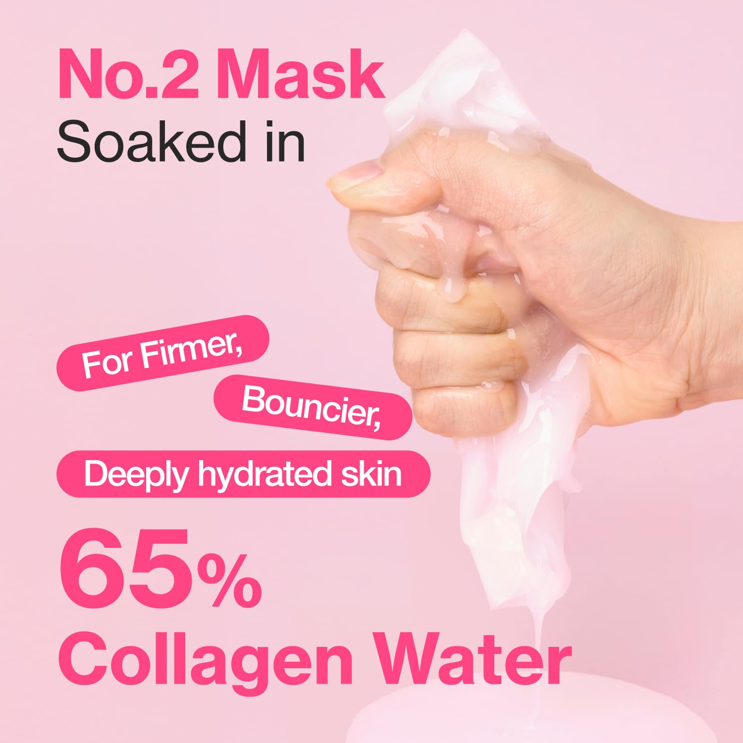 [Numbuzin] No.2 Rose PDRN Collagen Plumping Sheet Mask (5ea)
