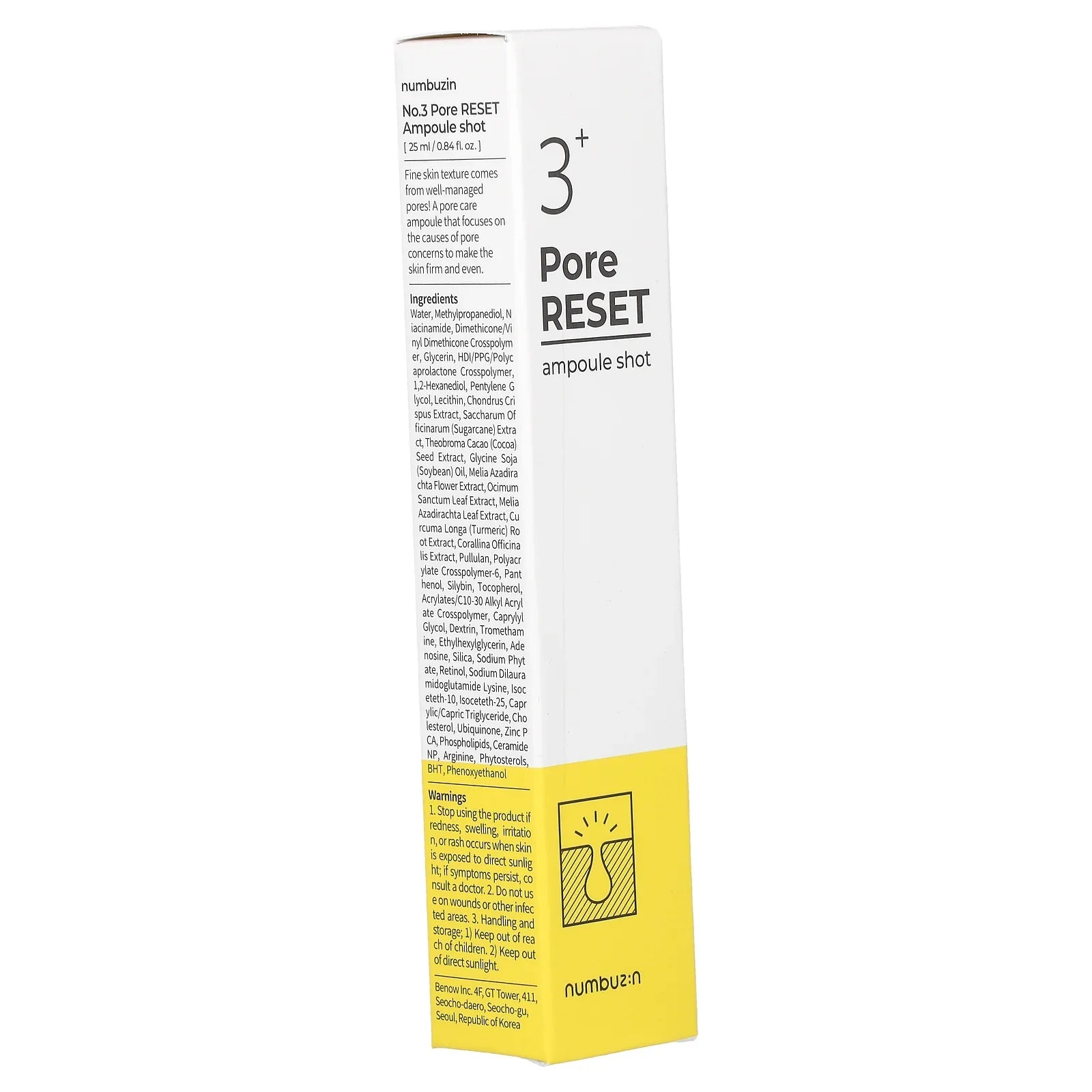 [Numbuzin] No.3 Pore Reset Ampoule 0.84fl oz (25ml)