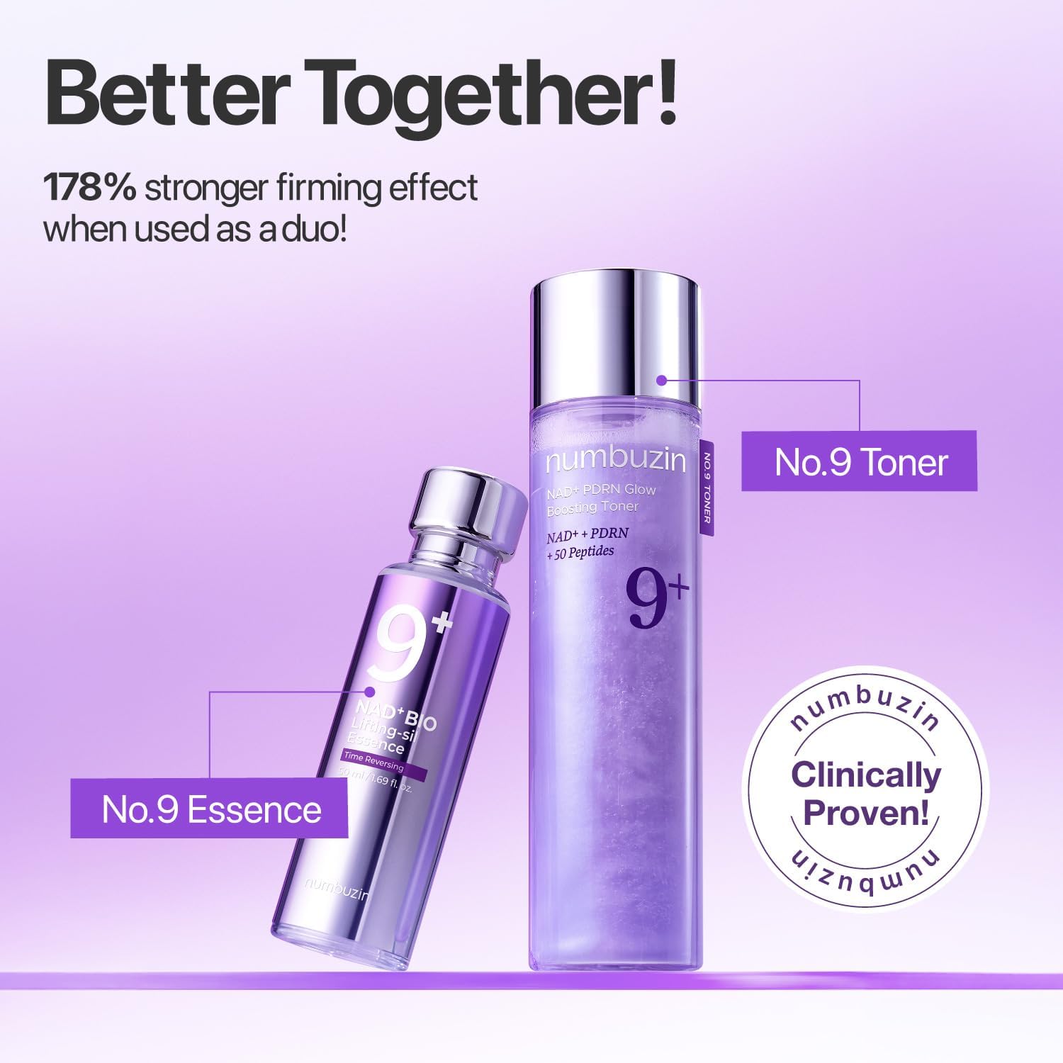 [Numbuzin] No.9+ NAD+ PDRN Glow Boosting Toner 5.07fl oz (150ml)