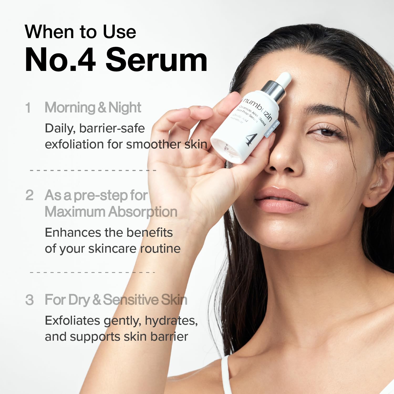 [Numbuzin] No.4 Ceramide AHA Glazed Skin Prep Serum 1.01fl oz (30ml)