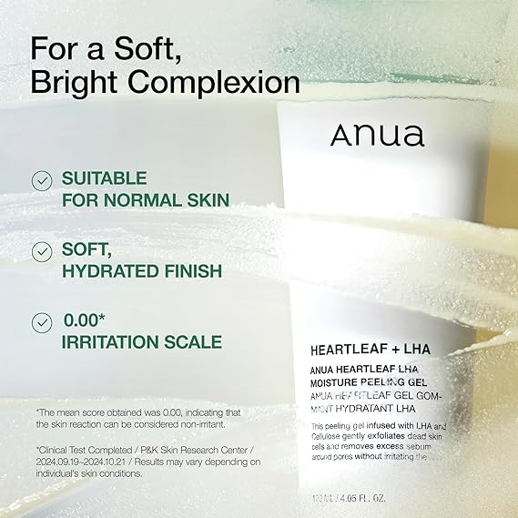 [Anua] Heartleaf LHA Moisture Peeling Gel 4.05 fl oz (120ml)