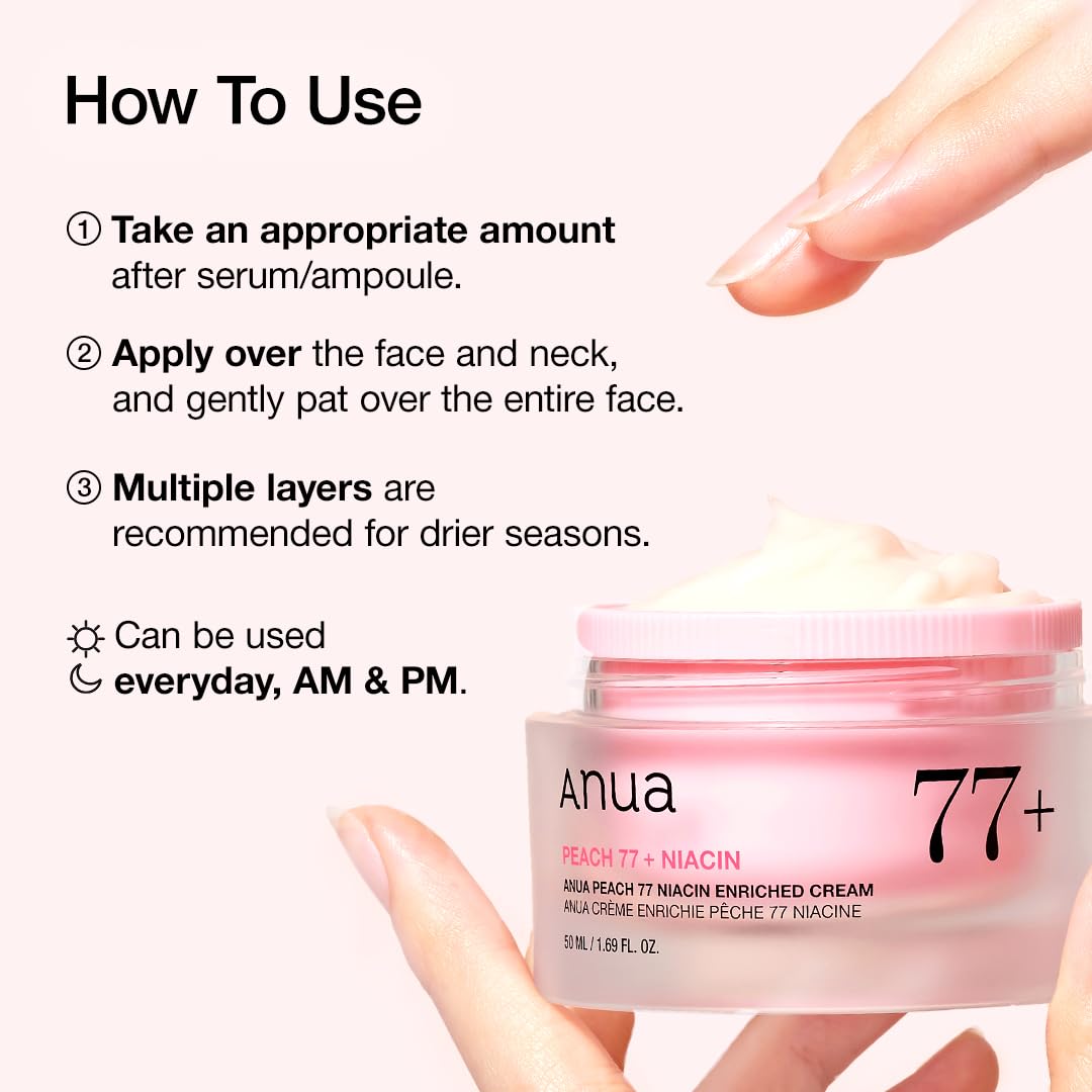 [Anua] Peach 77% Niacin Enriched Cream 1.69 fl oz (50ml)