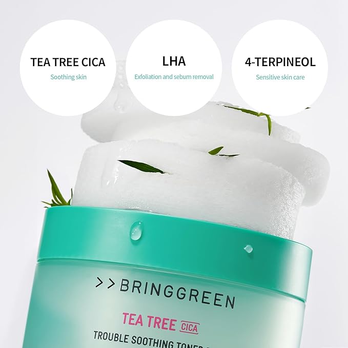 [Bringgreen] Tea Tree Cica Trouble Soothing Toner Pad 5.29 oz (150g) (90 Pads)