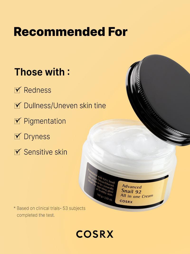 [COSRX] Advanced Snail 92 All In One Cream 3.52 oz (100g) (Jar)