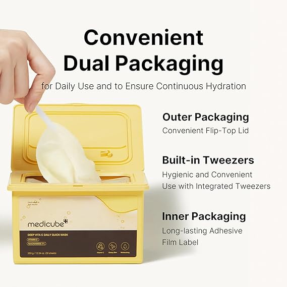 [Medicube] Deep Vita C Daily Quick Mask 12.34 oz (350g) (30 sheets)