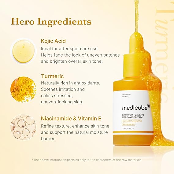 [Medicube] Kojic Acid Turmeric Niacinamide Serum 1.01 fl oz (30ml)
