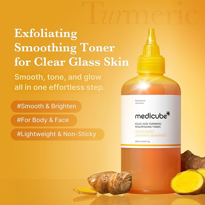 [Medicube] Kojic Acid Turmeric Resurfacing Toner 8.45 fl oz (250ml)