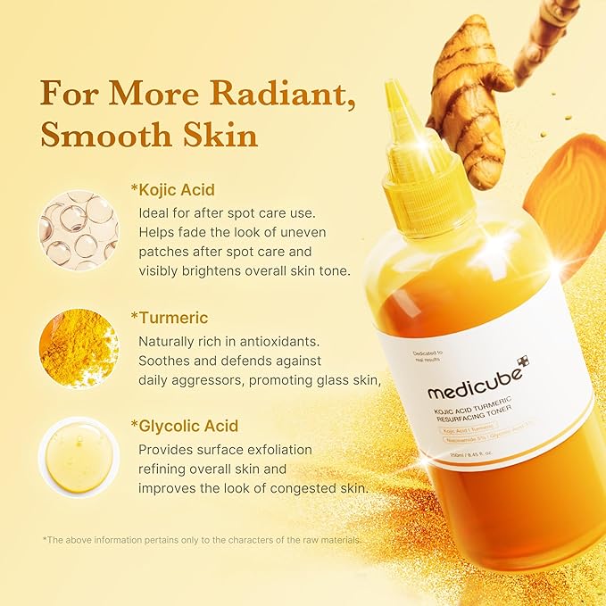 [Medicube] Kojic Acid Turmeric Resurfacing Toner 8.45 fl oz (250ml)