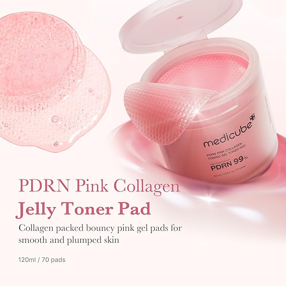 [Medicube] PDRN Pink Collagen Toning Gel Toner Pad 4.05 fl oz (120ml) (70Pads)