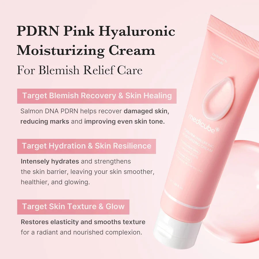 [Medicube] PDRN Pink Hyaluronic Moisturizing Cream 1.69 fl oz (50ml)
