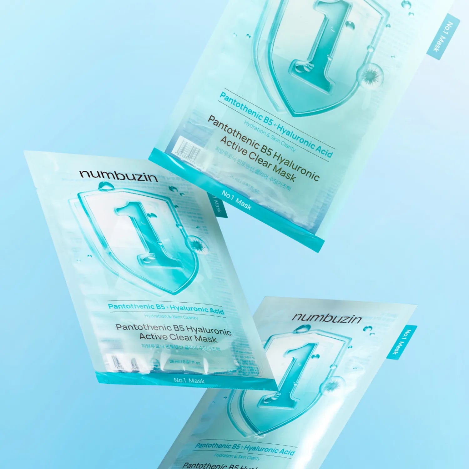 [Numbuzin] No.1 Pantothenic B5 Hyaluronic Active Clear Mask (5ea)