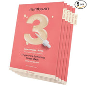 [Numbuzin] No.3 Tingle-Pore Softening Sheet Mask 0.91 fl oz (27ml) (5ea)