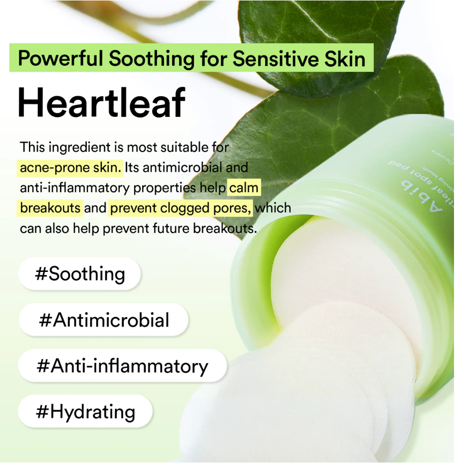 [Abib] Heartleaf Spot Pad Calming Touch 5.07 fl oz (150ml, 80 Pads)
