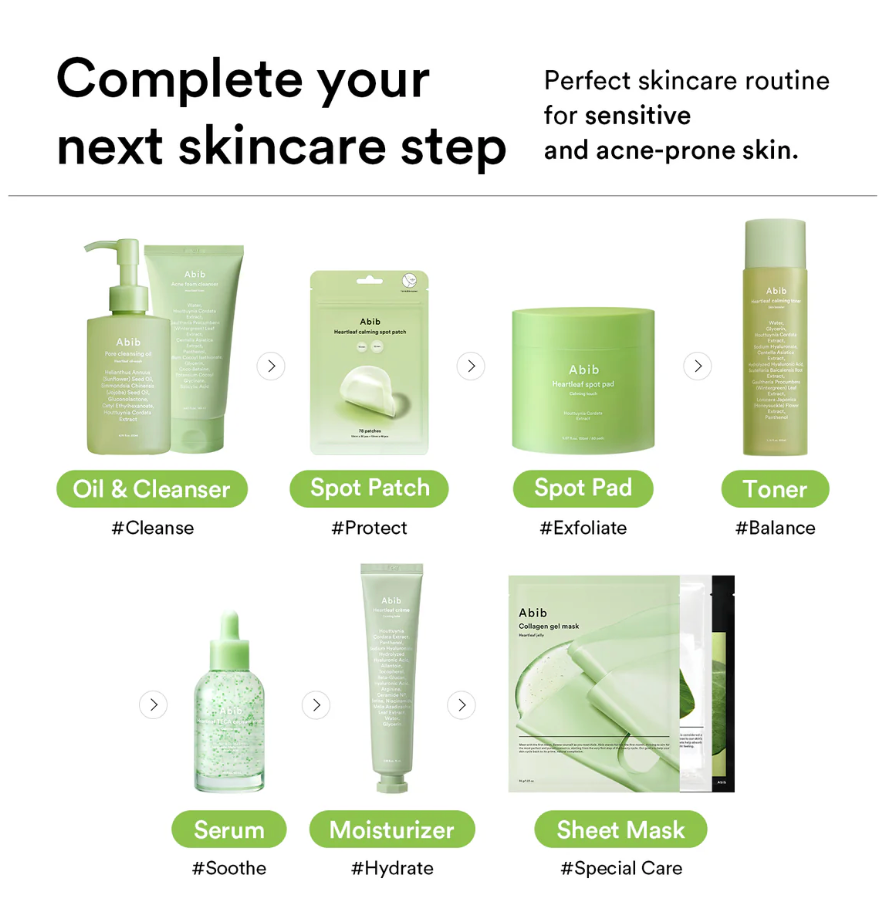 [Abib] Heartleaf Spot Pad Calming Touch 5.07 fl oz (150ml, 80 Pads)
