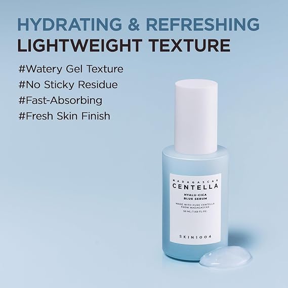 [Skin1004] Madagascar Centella Hyalu-Cica Blue Serum 1.69 fl oz (50ml)