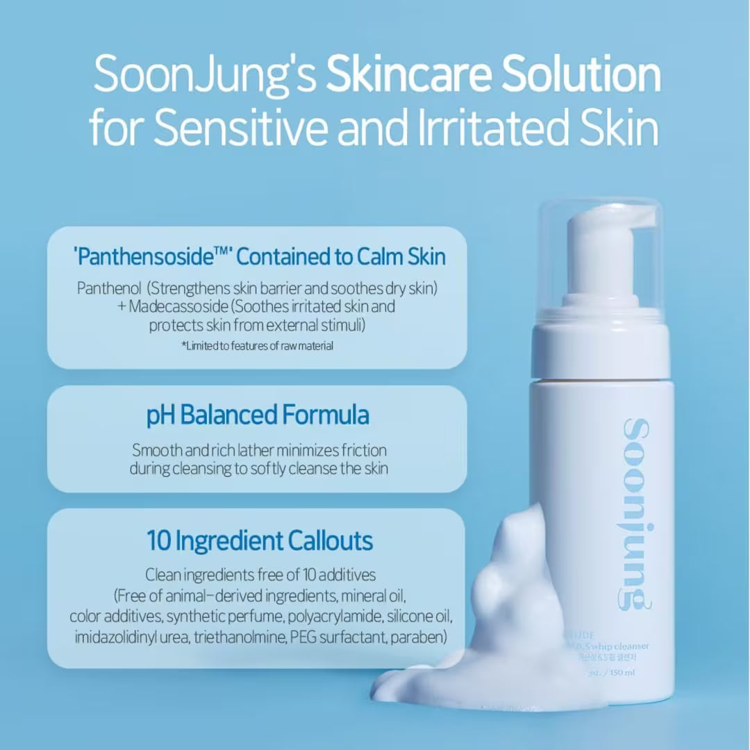 [Etude] Soonjung pH 6.5 Whip Cleanser_5.07fl oz (150ml)