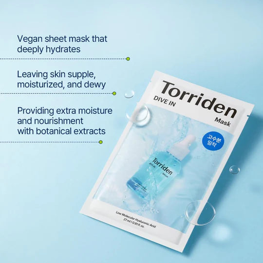 [Torriden] Dive-In Low Molecular Hyaluronic Acid Mask 0.91 fl oz (27ml) (10ea)